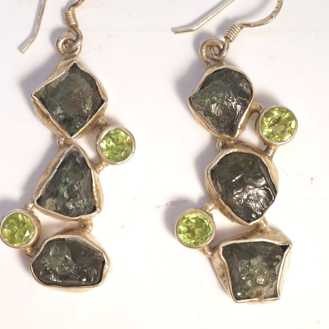 Orecchini pendenti & Orecchini a lobo: Ohrringe 925 Silber Moldavit/Peridot – Usato da Frauenfeld venduto da Camel16 4