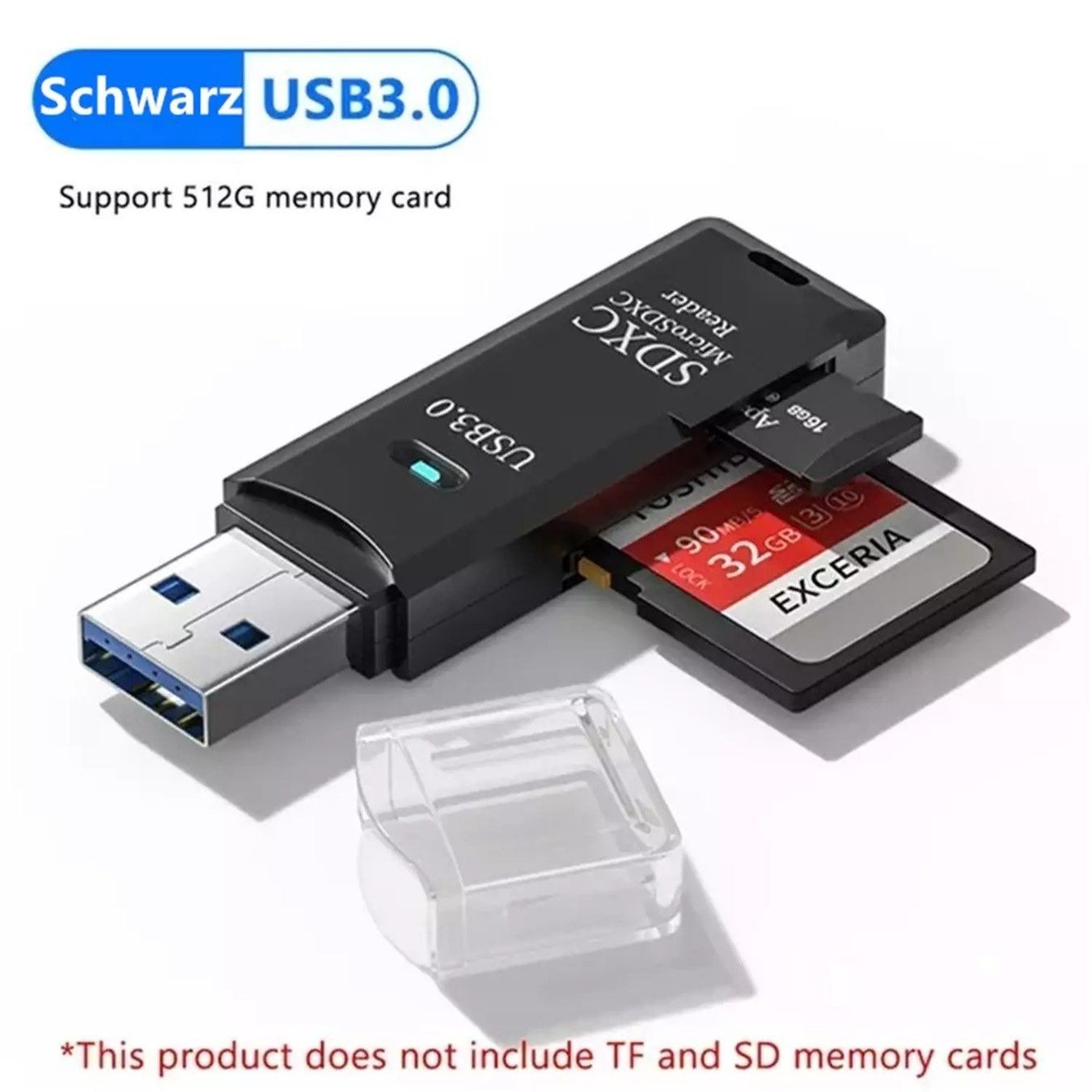 Lettori di schede: Micro SD XC TF Card USB 3.0 Kartenleser Adapter  Reader PC – Nuovo (secondo la descrizione) da Kirchdorf AG venduto da csnmclub 7
