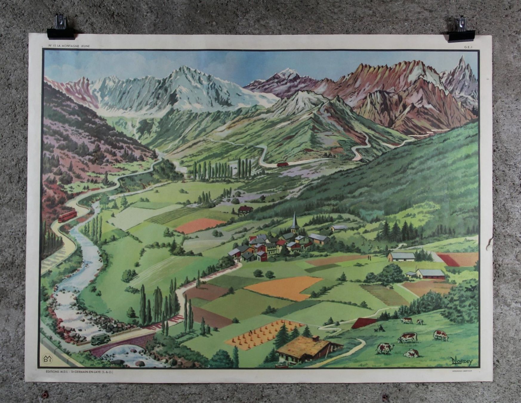 Foto & Immagini: doppel Schulwandbild "Alpen, Stadtplan" – Usato da Birrwil venduto da brandschatz_birrwil