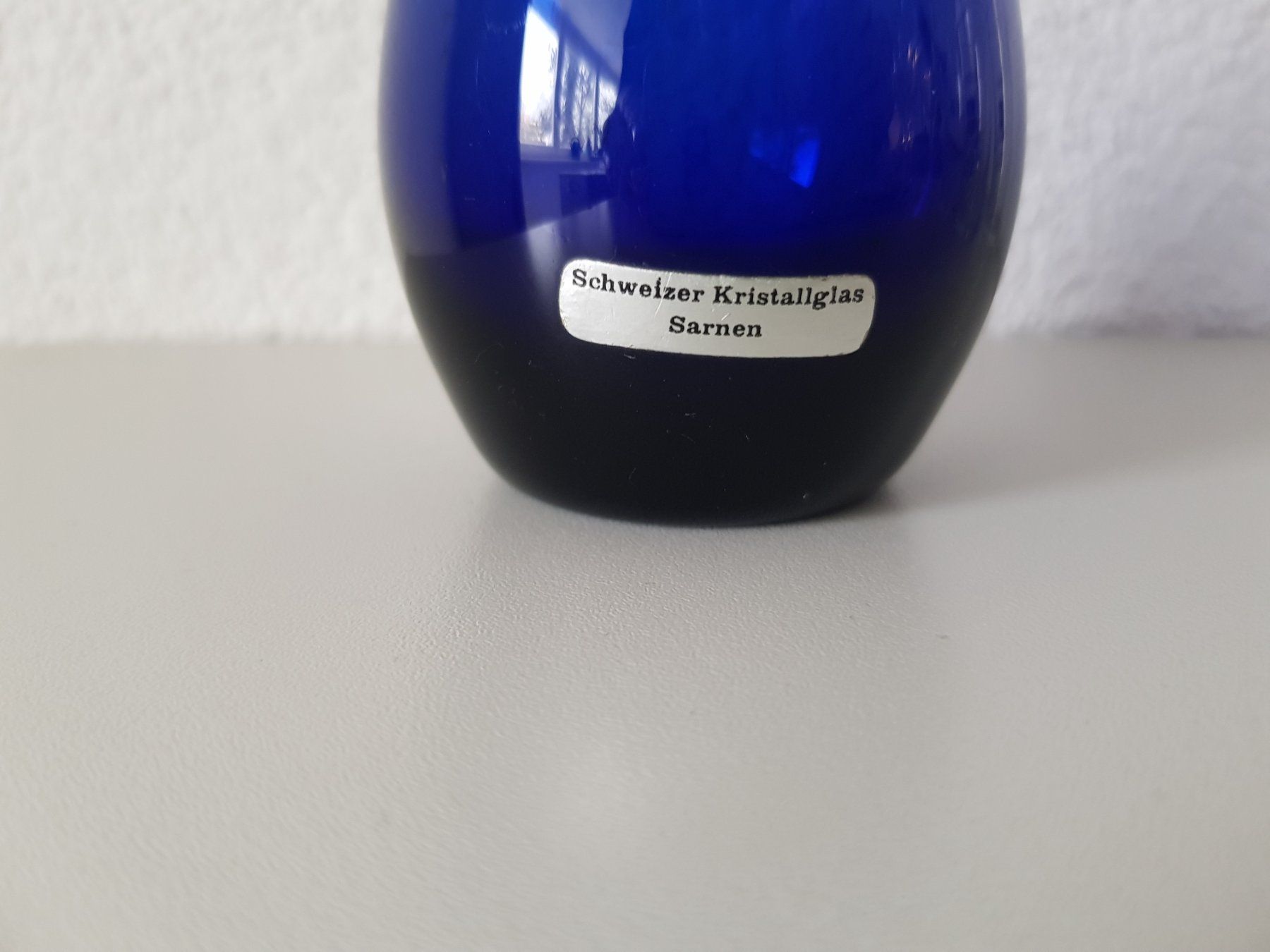 Vasen & Gefässe: Sarner Glasvase Väsli klein blau – Gebraucht aus Urdorf von Colina 5