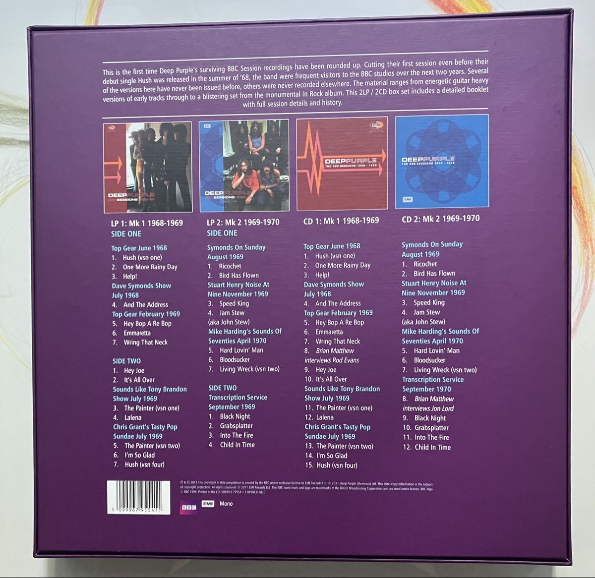 Dischi in vinile: Deep Purple BBC Sessions 1968-1970 Box 2 LP & 2 CD – Nuovo (secondo la descrizione) da Basel venduto da Gholb 1