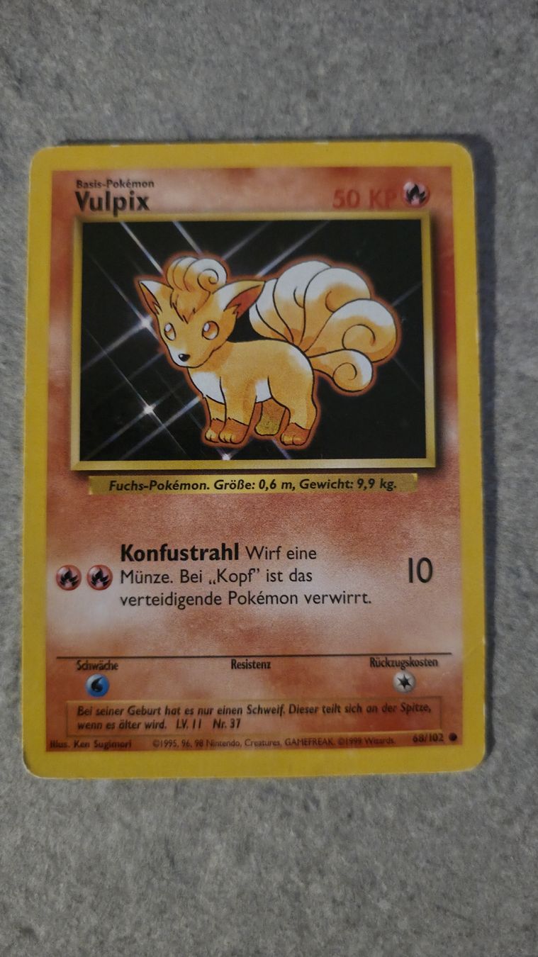 Pokémon Sammelbilder & Trading cards: Vulpix Pokemon Karte – Gebraucht aus Rorschach von Craint