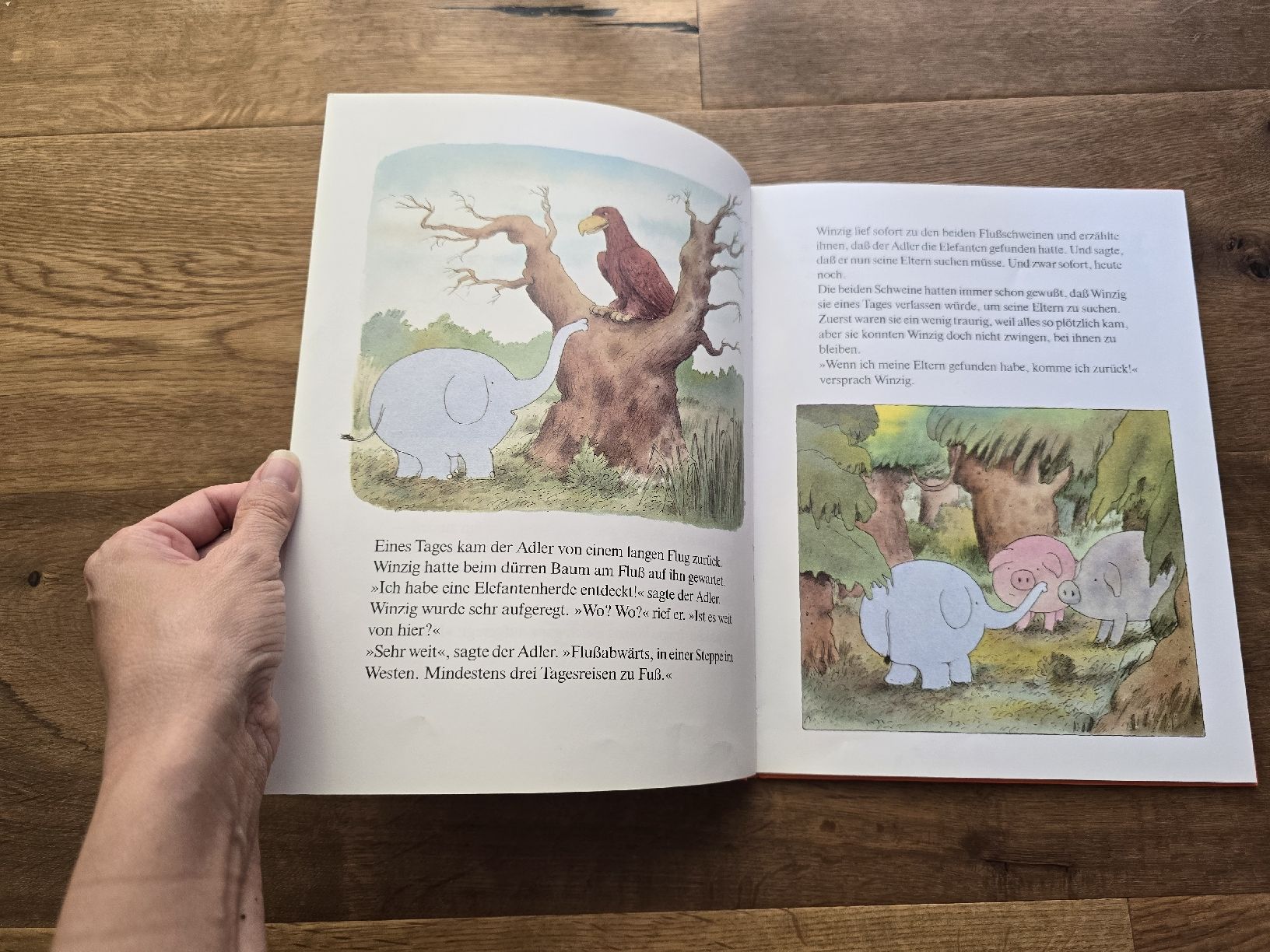 Livres: Kinderbuch Winzig sucht die Elefanten Erwin Moser  – D'occasion à Wittenbach par Tigerlili 4