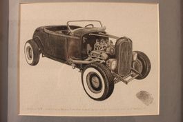 Low Brow Hot Rod Art Dough DoRr Graphitfett Bild 32er Ford