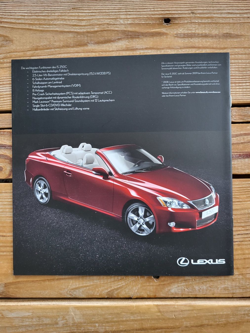 Lexus Documenti: Lexus IS 250C Cabrio 2009 Vorprospekt – Nuovo (secondo la descrizione) da Aefligen venduto da bassman07 3