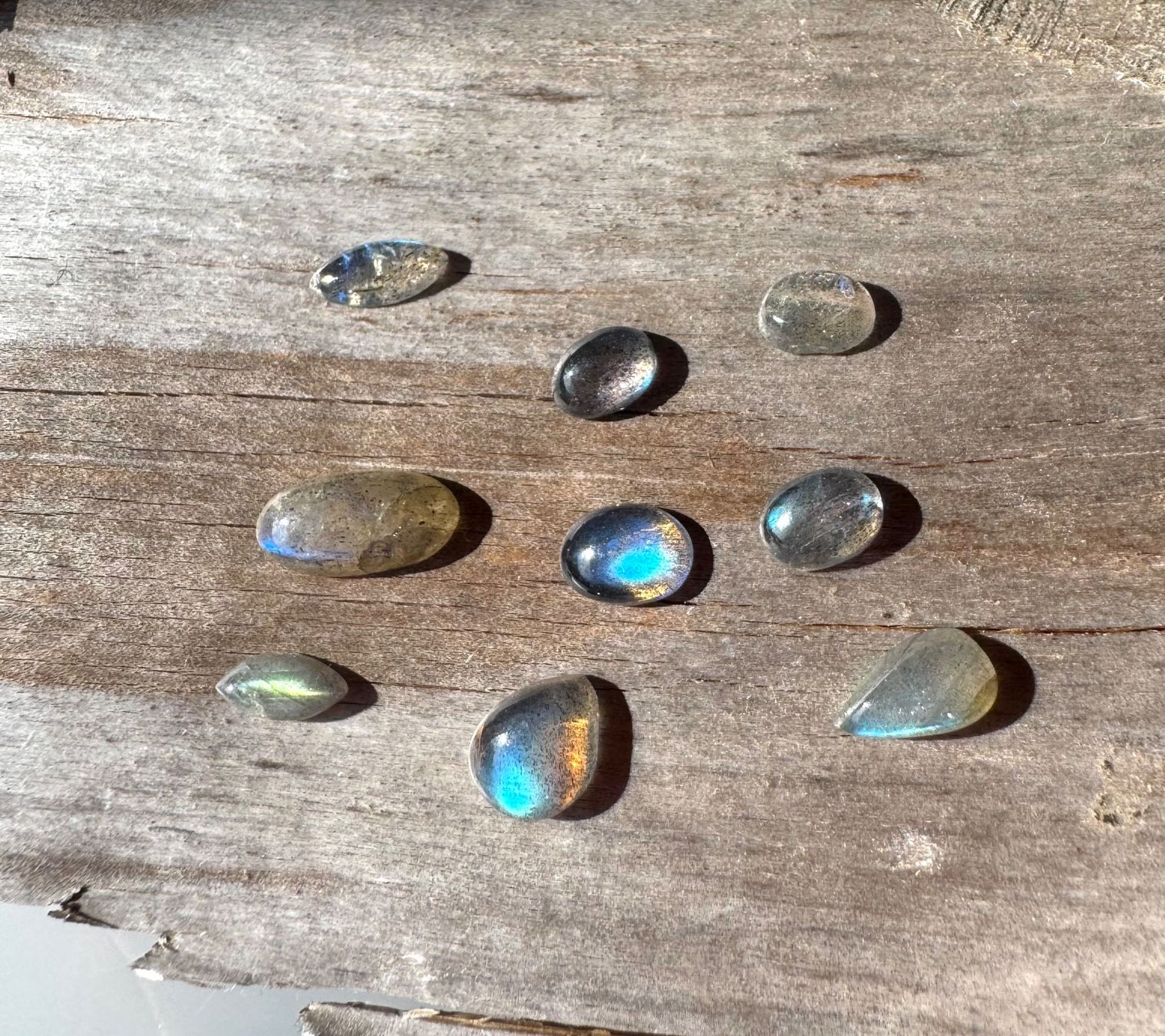 Pietre preziose: Labradorit Cabochons  ECHT!!!   top Farben/Glanz – Nuovo e nell'imballaggio originale da Leuggern venduto da gemshow
