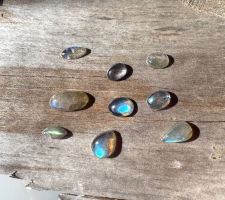 Labradorit Cabochons  ECHT!!!   top Farben/Glanz