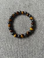 Bracelet en pierres naturelles — Œil de tigre & Hématite