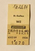Altes Billett aus Karton von 1984