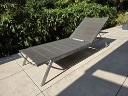 Sun Lounger Aluminium Grey Adjustable good condition