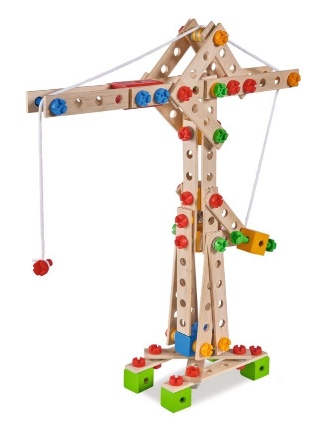 Eichhorn Kit di costruzioni: 2 Holz-Konstruktions-Sets: Eichhorn Constr. Kran + Motorrad – Usato da Inwil venduto da rednag_tam 2