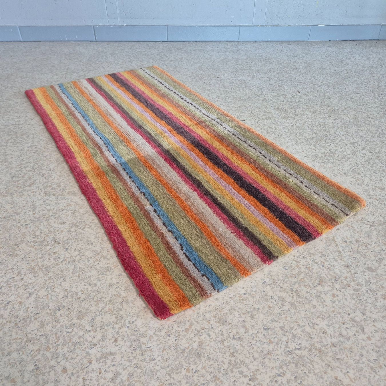 Tappeti: 70s Carpet Teppich Läufer gestreift 118x58cm – Usato da Nottwil venduto da Wondewa-Shop 9