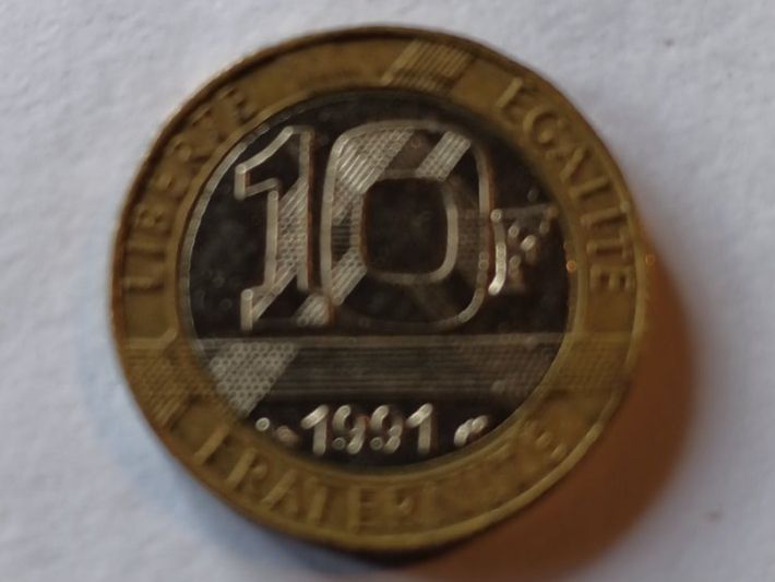 Alle Münzen: Pièce 10frs français 1991 – Gebraucht aus Grône von bnuts 1