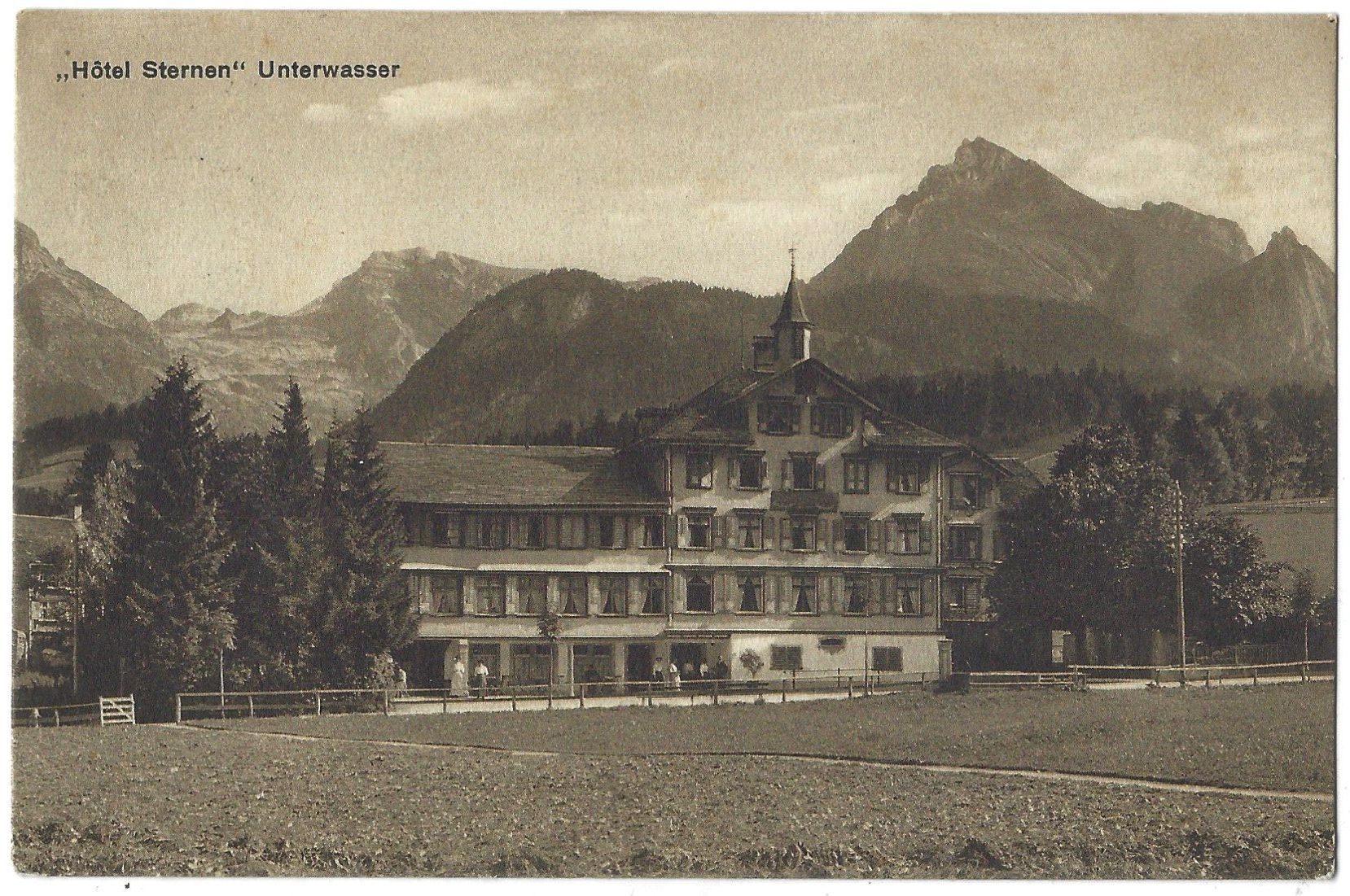 Cartoline postali: "Hôtel Sternen" Unterwasser – Usato da Bütschwil venduto da Jackson1A