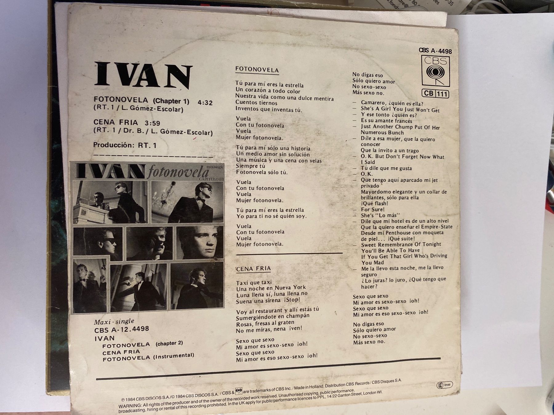 Schallplatten: Ivan - Fotonovela Chapter 1 - 45 tours – Gebraucht aus Le Brassus von cinema13 1