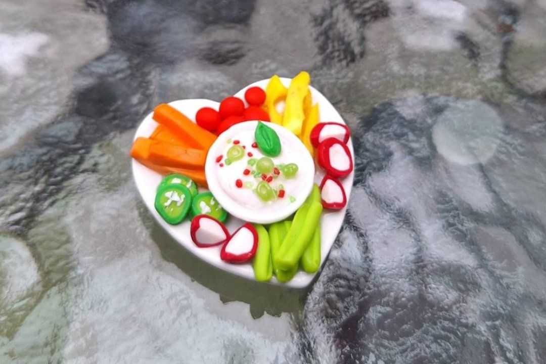 Case e mobili per bambole: Puppenhaus Gemüseteller – Nuovo (secondo la descrizione) da Zürich venduto da HandmadeTinyFood 3