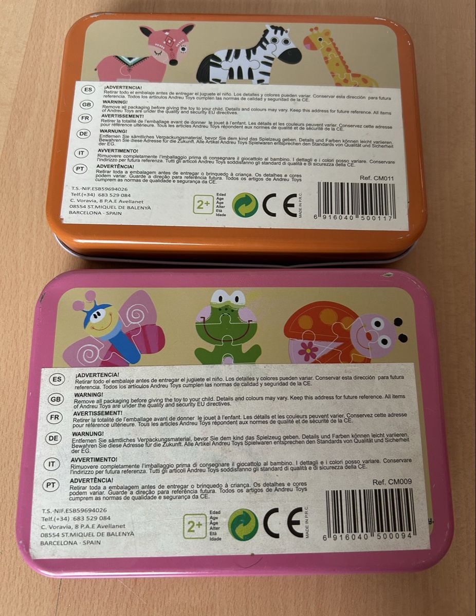Puzzle: 2 Puzzle in Metalldose, ab 3 Jahren – Usato da Dottikon venduto da da_k8yy 2