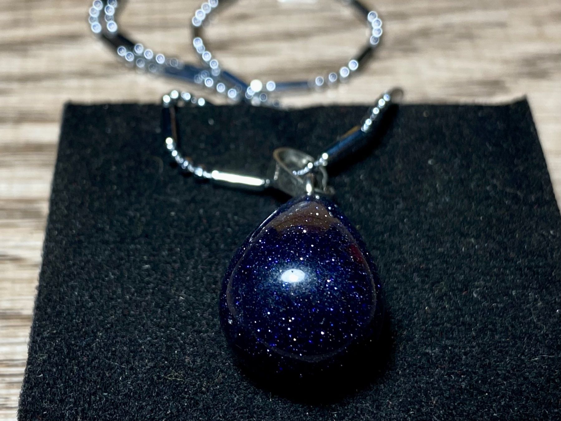 Catenine: feine 925 Silberkette mit Blauer Sandstein - Tropfenform – Nuovo e nell'imballaggio originale da Laax venduto da Kiki_Kingdom3 4