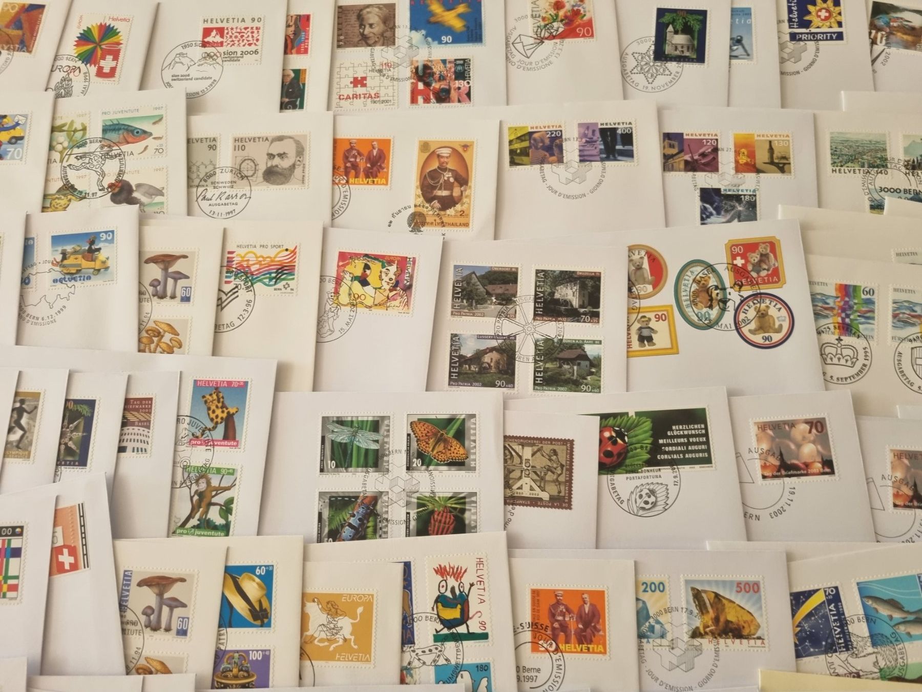 Alle Briefmarken: Lot mit 200 FDC Briefe Schweiz – Gebraucht aus Gümligen von Geniusbuy 6