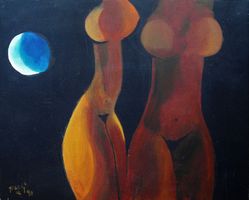 Aktgemälde Torsos  Perli Pelzig 1912 – 2009 (IL/US/PL)