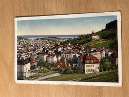 Alte Postkarte St. Gallen mit Bodensee, Jahrgang 1928