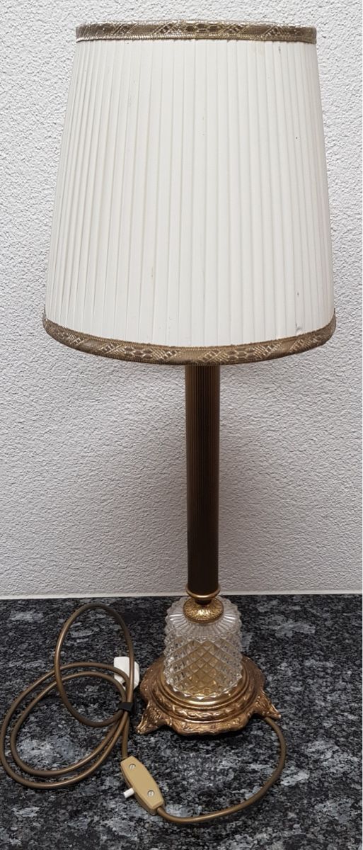 Lampen: Vintage Messing,Glas Tischlampe – Gebraucht aus Mauensee von Braut-kleid 1