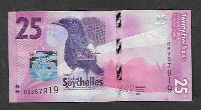 Banconote: Seychelles  25  Rupees  2016  Bankfrisch – Nuovo (secondo la descrizione) da Gordola venduto da coinsandnotes