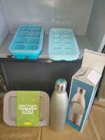 Lunchbox, Kühlflasche, Eiswürfelformen, Sommer fresh set