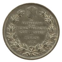 Schützenmedaille ZH 1872 Zürich  Eidg. Schützenfest