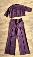Trendiges Hosen-Top-Set in Pflaume - Grösse S/M