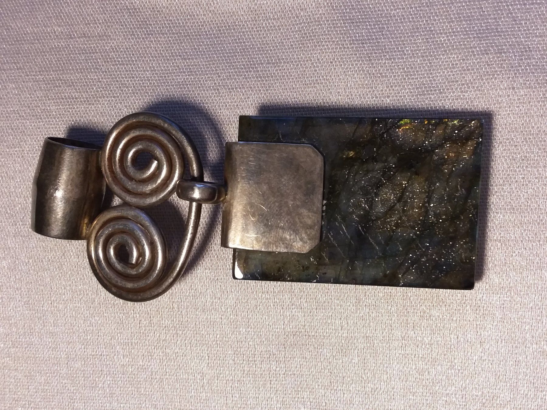 Ciondoli: Vintage Handmade Silber Labradorit Anhänger – Usato da Zürich venduto da SciTec 7
