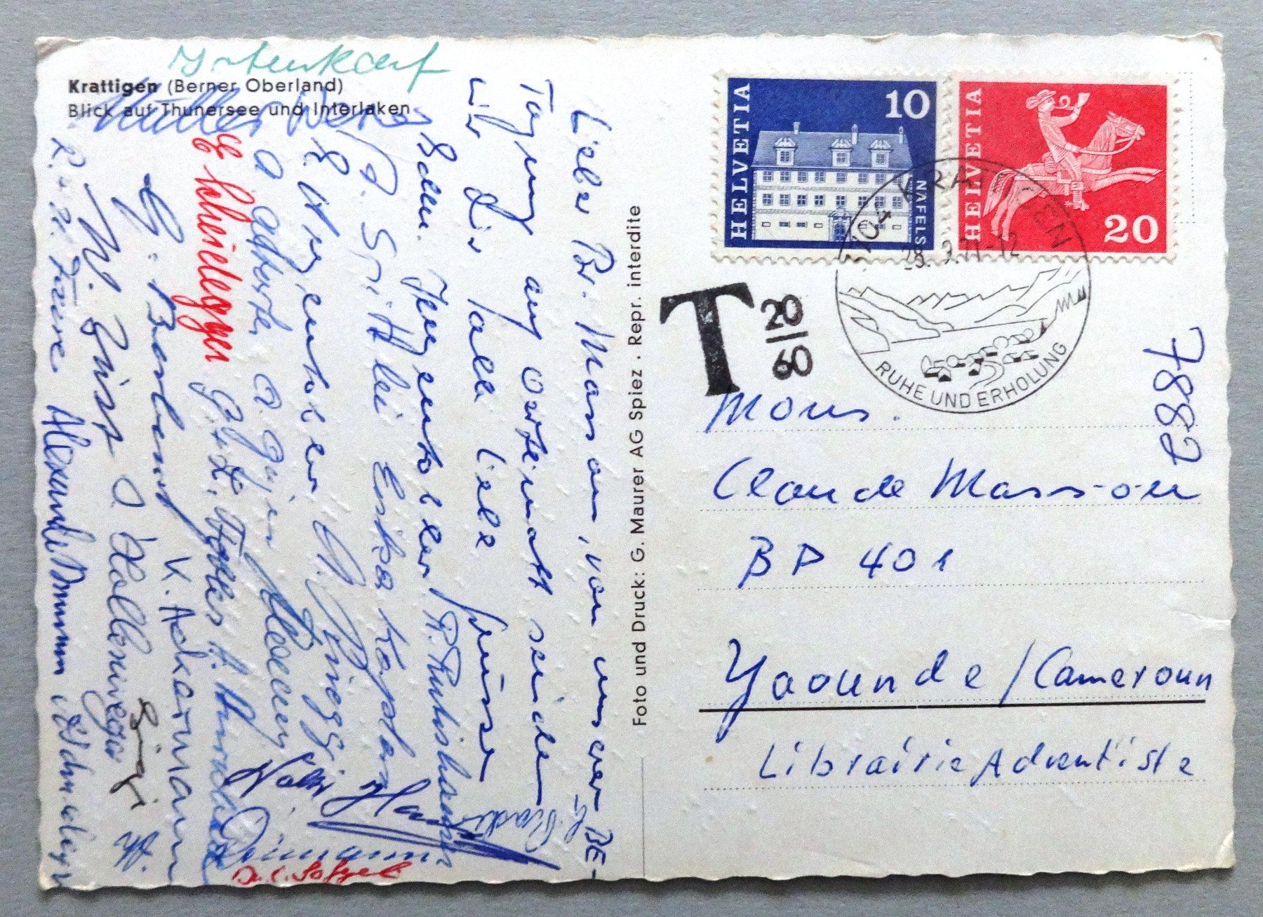 Cartoline postali: Krattigen (B.O.) – Usato da Fétigny venduto da Billy2miny 1