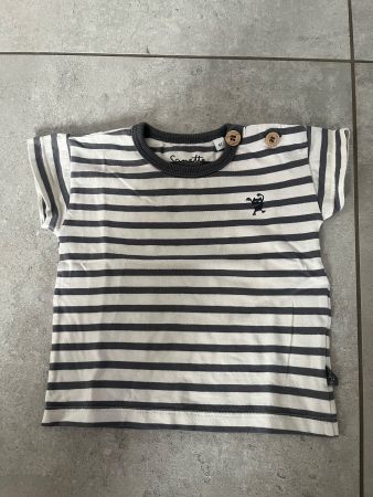 Sanetta pure, Baby, T-Shirt, gestreift, Creme, grau, Gr. 62
