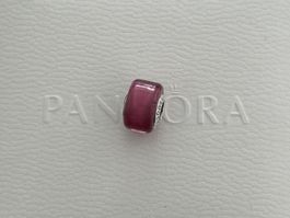 Original Pandora Rosafarbenes Murano-Glas Mini-Charm RRP 35
