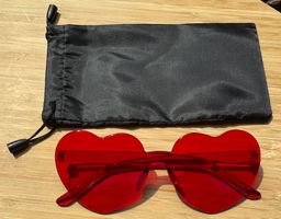 Heart Brille, Gadget, Meme Glasses, rot, red