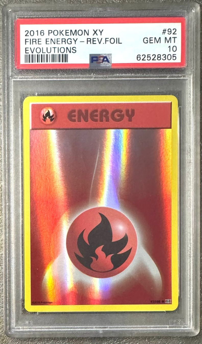 Pokémon Sammelbilder & Trading cards: Pokemon PSA 10 Fire Energy Reverse Holo Evolutions 92/108 – Neu (gemäss Beschreibung) aus Oensingen von CSCollectors 1