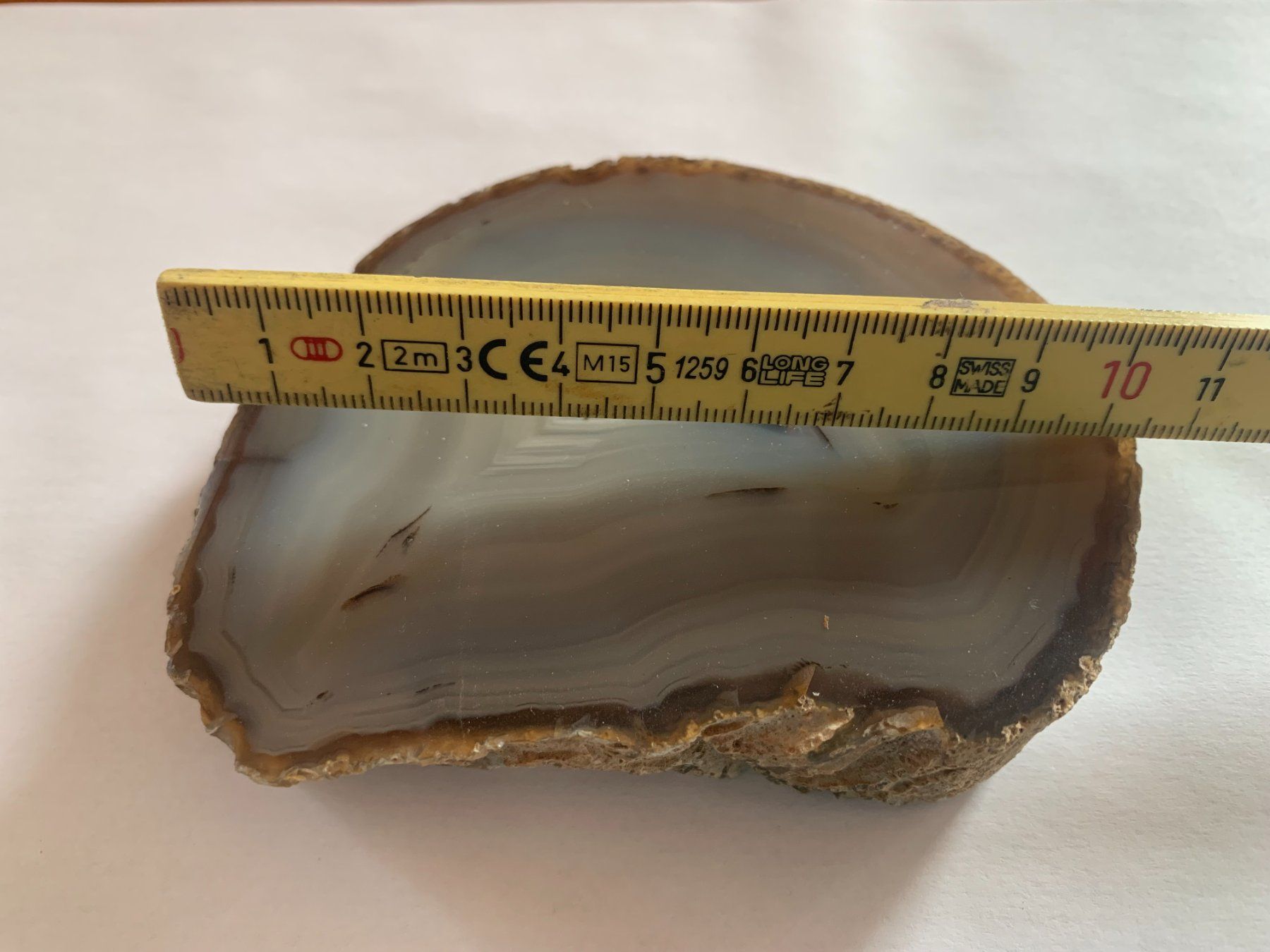 Minerali & Pietre curative: Achat Scheibe grau – Nuovo (secondo la descrizione) da Dättlikon venduto da Maurinie 1