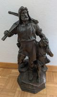 Bronze Statue Wilhelm Tell mit Sohn von Richard Kissling