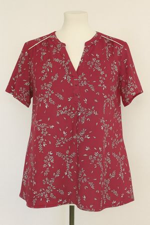 Dament-shirt/T-Shirt Damen kurzarm rot