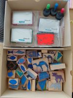 Grosses Set mit Holzstempel & Stempelkissen / Farbe