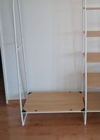 Kleiderständer mit Regalen, weiss/Holzoptik, Sommer-Sale!