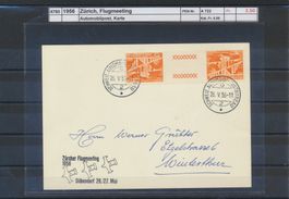 1956 Zürich, "Flugmeeting", Automobilpost, Karte
