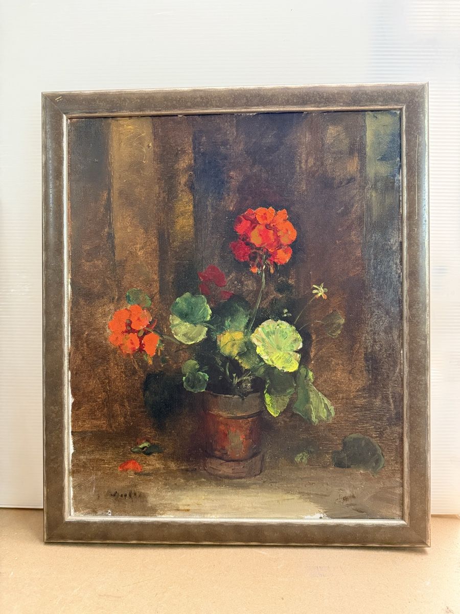 Tableaux: Ölgemälde Geranien - signiert – D'occasion à Solothurn par NUVICO 4