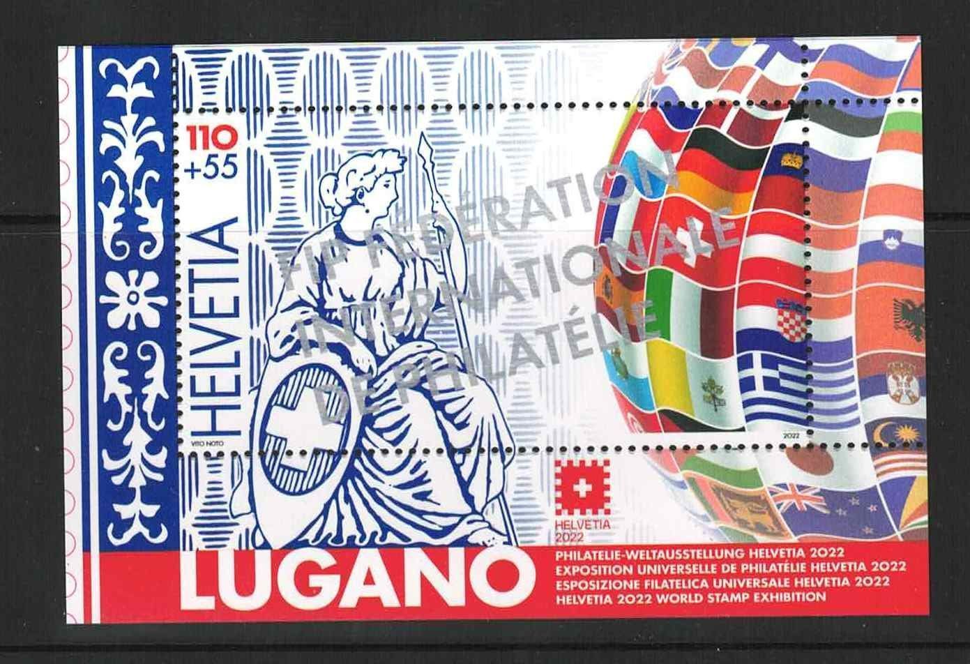 Tutti i francobolli: Bloc Lugano - surimpression FIP – Nuovo (secondo la descrizione) da CHENE-BOURG venduto da Praslin