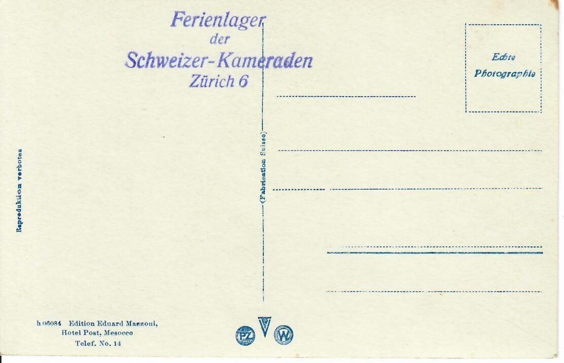 Cartoline postali: Mesocco – Usato da Hochdorf venduto da Ziegel-16 1