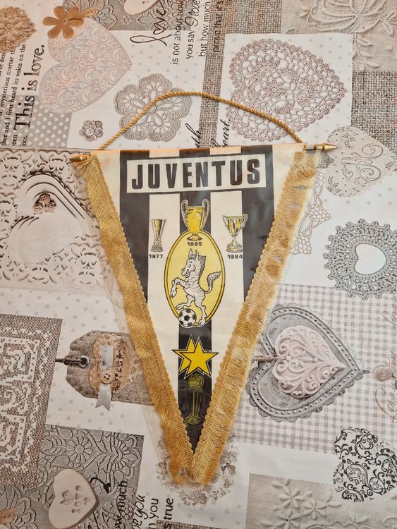 Fanion Vintage Juventus Turin – Ancien Pennant Football 'Turyn'