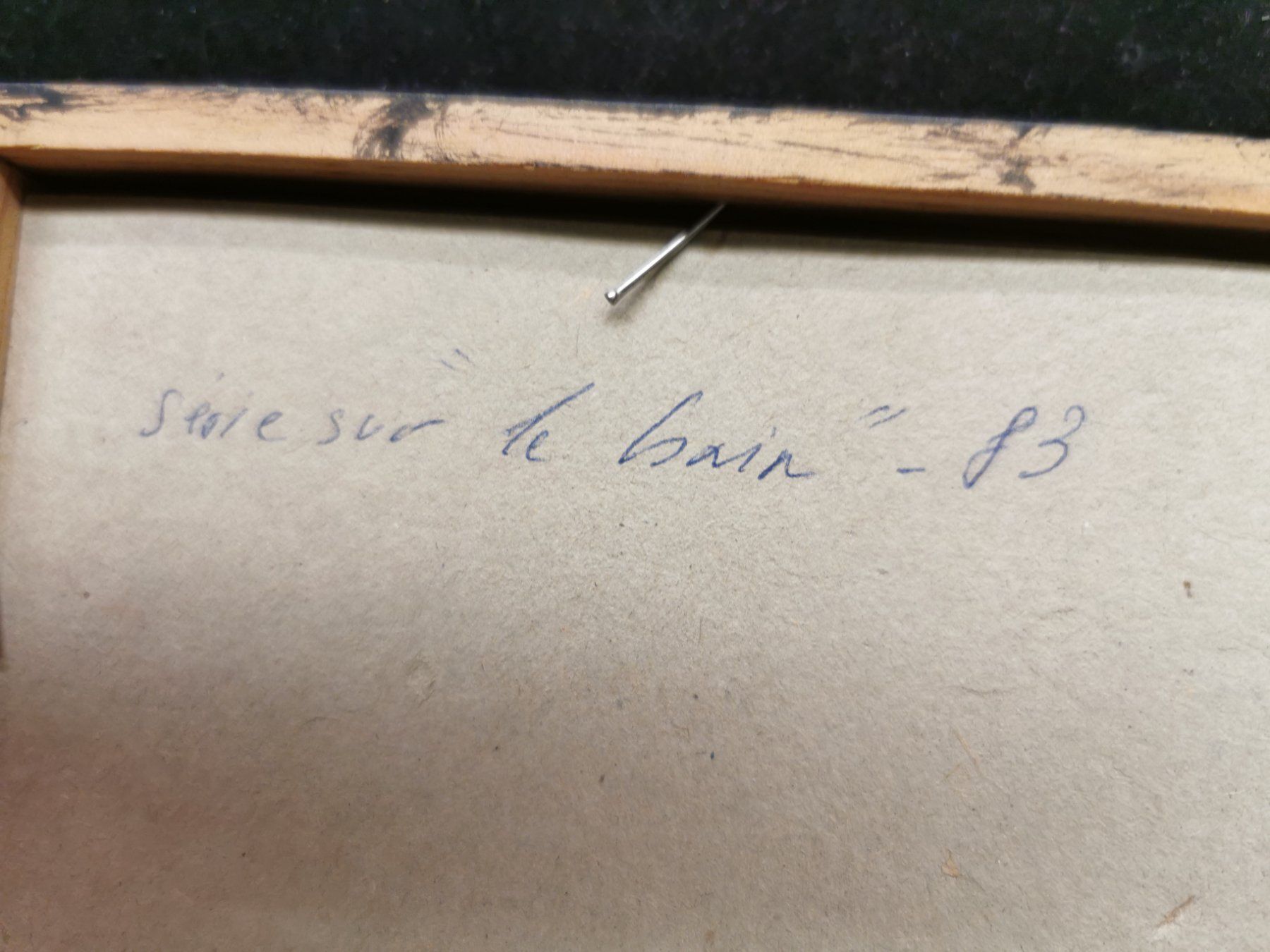 Dipinti: NUE SIGNÉ ET DATÉ 83 dédicase au dos – Usato da Genève venduto da Qanil77 5