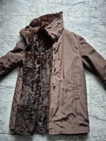 MIKROFASER MANTEL MIT NERZ INLETT
