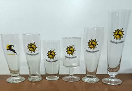 6 Bierglas Bier Brauerei Sonnenbräu Rebstein