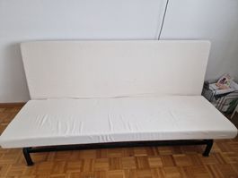 Schlafsofa Gästebett Metall mit Lattenrost  120 x 187 cm
